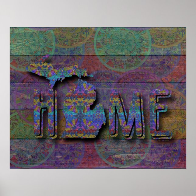 Michigan | Boho Stil Poster (Framsidan)