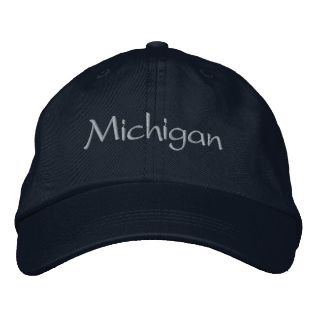 Michigan Broderad Baseboll Hatt Keps (Framsida)