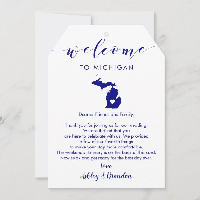 Michigan Bröllop Välkommen Märkre Brev Internation (Framsida)
