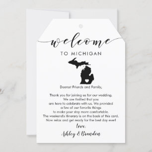 Michigan Bröllop Välkommen Märkre Brev Itinerary