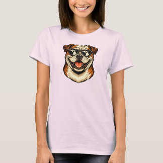 Michigan Bulldog som bär solglasögon T Shirt