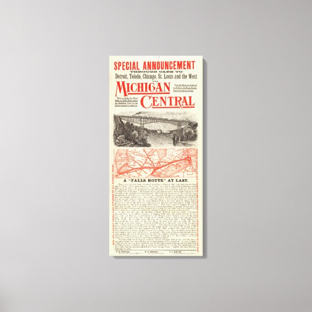 Michigan Central Railroad Canvastryck (Framsida)