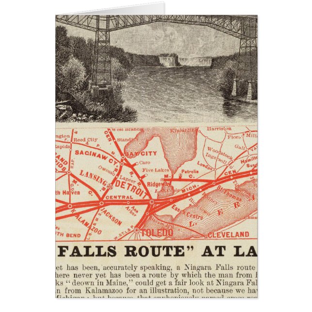 Michigan Central Railroad Hälsningskort (Framsidan)