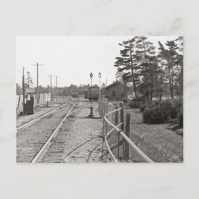 Michigan Central Railroad Yard Vykort (Framsida)