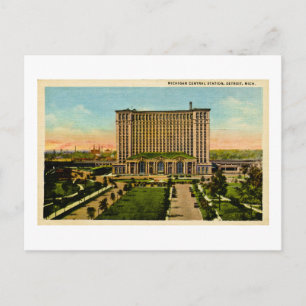 Michigan Central Station Detroit, Michigan Vykort