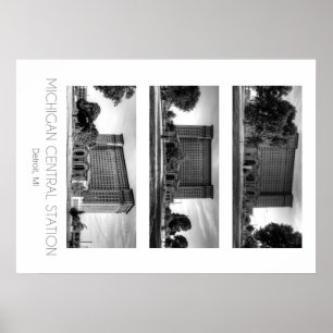 Michigan Central Tåg Station Poster