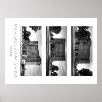 Michigan Central Tåg Station Poster