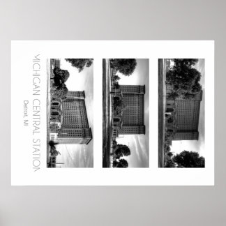 Michigan Central Tåg Station Poster