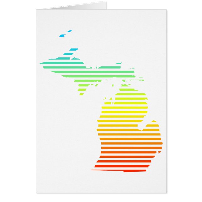 michigan chill-tonad hälsningskort (Framsidan)