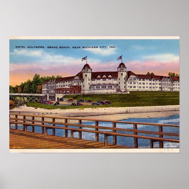 Michigan City Indiana Hotel Golfmore Poster (Framsidan)