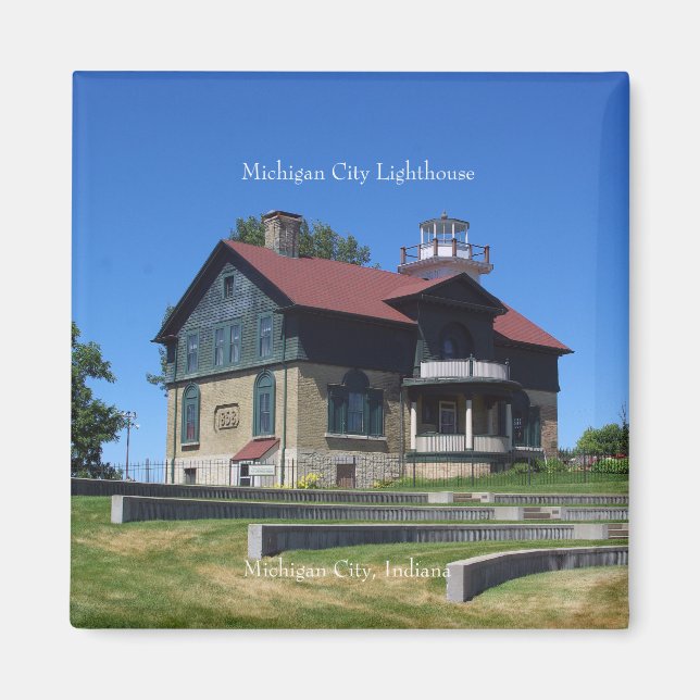 Michigan City Lighthouse magnet (Framsidan)