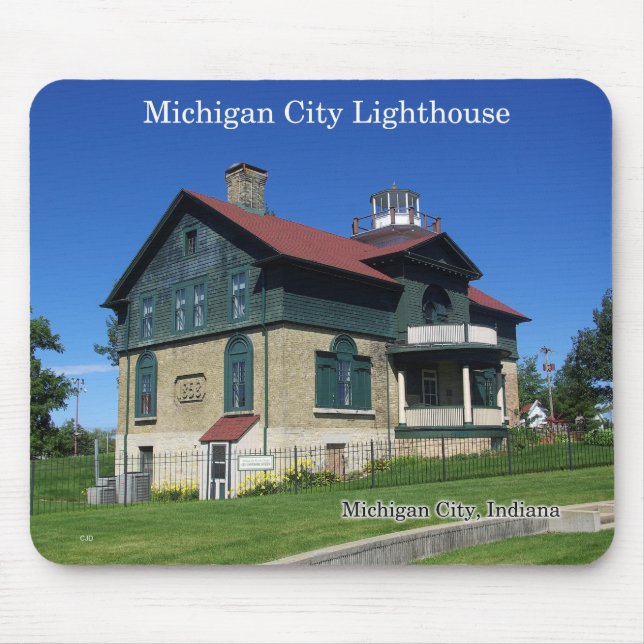 Michigan City Lighthouse mousepad Musmatta (Framsidan)