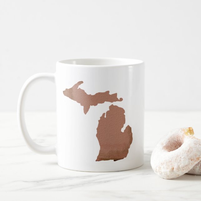 Michigan Copper Silhouette State Kaffemugg (Med munk)