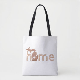 Michigan Copper State Silhouette med hemtext Tygkasse