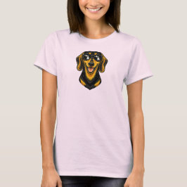Michigan-dackel som bär solglasögon t shirt