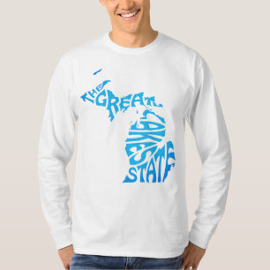 Michigan, den Underbara staten Sjöar, blå T-Shirt