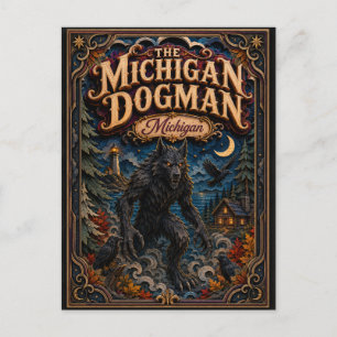 Michigan Dogman Michigan Popcut Legends Vykort