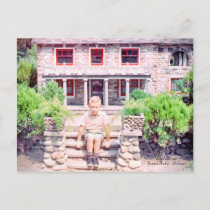 Michigan Eden Vår Stone House Vykort