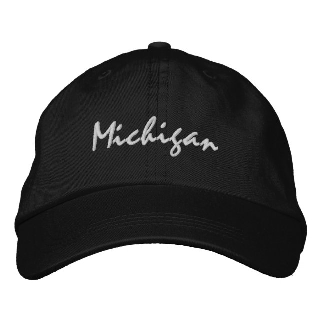 Michigan Embroiderade Hat Broderad Keps (Framsida)