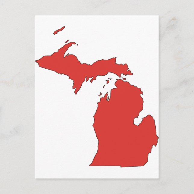 Michigan: en RED-stat Vykort (Framsida)