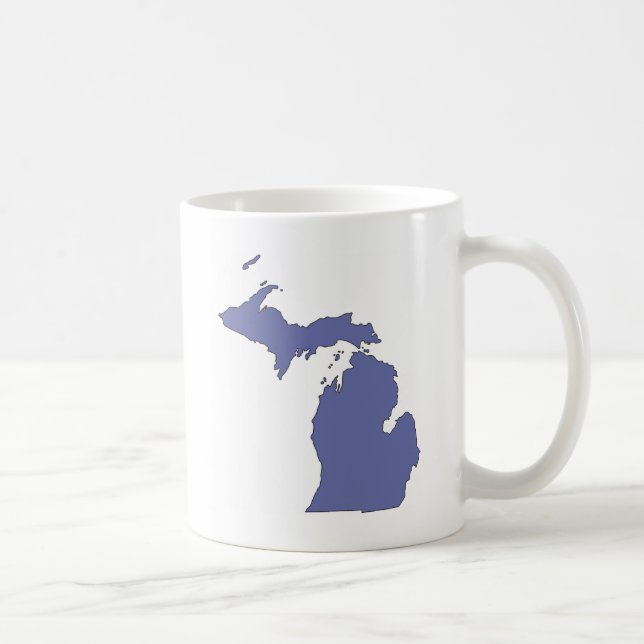 Michigan: En statlig BLÅTT Kaffemugg (Höger)