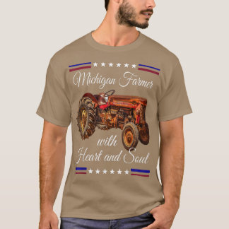 Michigan Farmer Retro T Shirt
