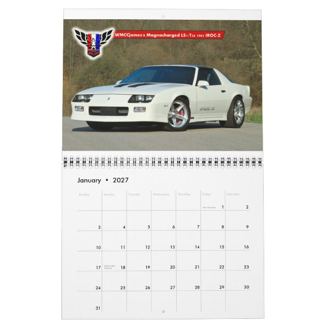 Michigan FBody kalender 2014 (12 månad) (Jan 2027)