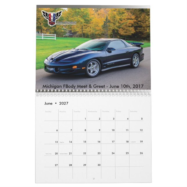 Michigan FBody kalender 2017 (Jun 2027)