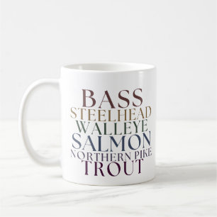 Michigan Fishing Theme Coffee Mugg