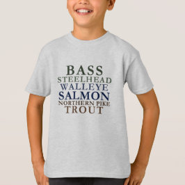 Michigan Fishing Theme Kids Tee
