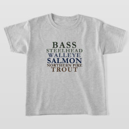 Michigan Fishing Theme Kids Tee
