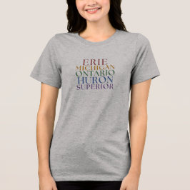Michigan Fishing Theme T-Shirt for Women