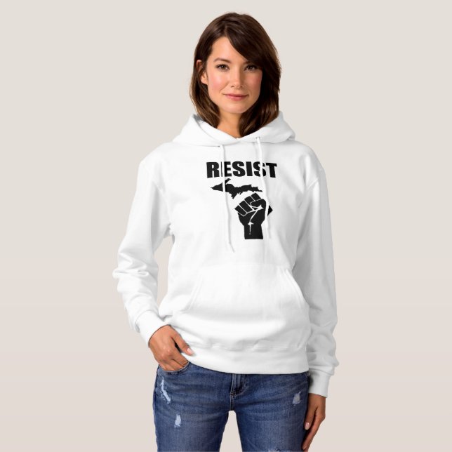Michigan Fist RESIST Tee Shirt (Hel framsida)
