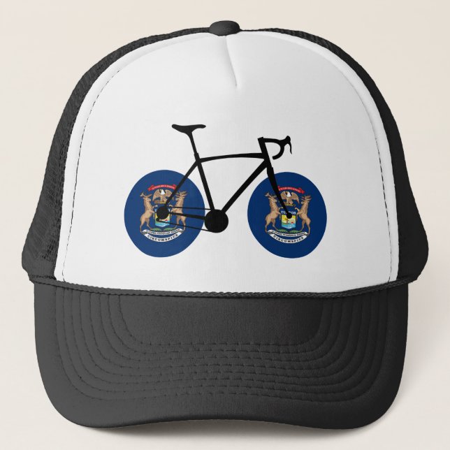 Michigan Flagga Cycling Keps (Framsida)
