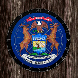 Michigan Flagga Dartboard & Michigan /USA-speltavl Darttavla
