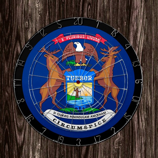 Michigan Flagga Dartboard & Michigan /USA-speltavl Darttavla (Skapare uppladdad)