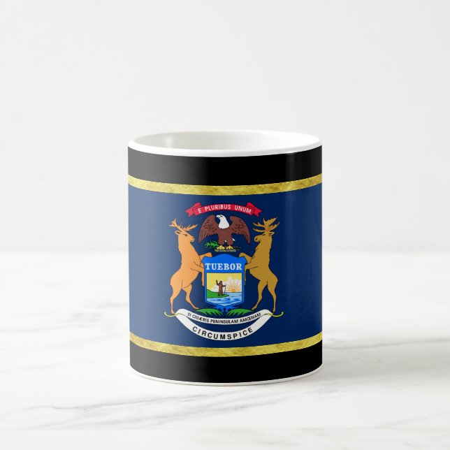 Michigan flagga kaffemugg (Center)