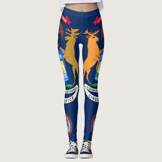 Michigan flagga leggings (Framsida)