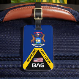 Michigan Flagga, påsar märkre, Michigan / Personli Bagagebricka