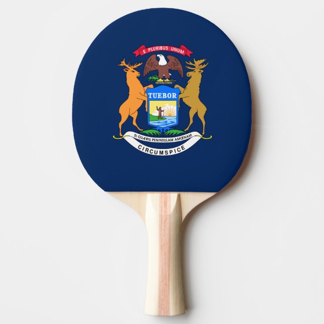 Michigan flagga pingisracket (Framsidan)