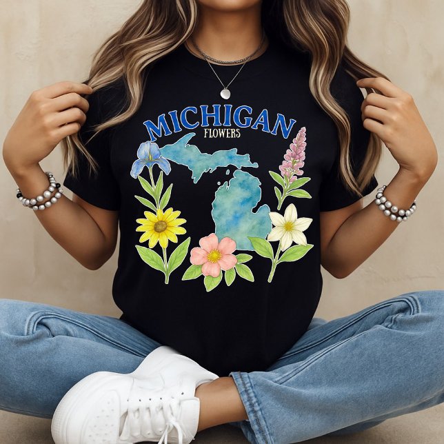 Michigan Flowers T-Shirt Blommigt print (Michigan Flowers Tee)