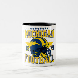 Michigan Football Helmet Vintage College Mug Två-Tonad Mugg