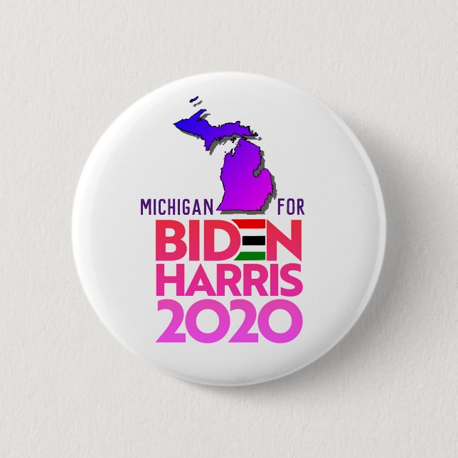 Michigan för Biden Harris 2020 Knapp (Framsida)