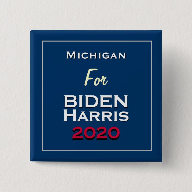 Michigan för BIDEN HARRIS 2020 Square Knapp (Framsida)