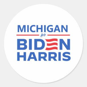 Michigan for Biden Harris Runt Klistermärke