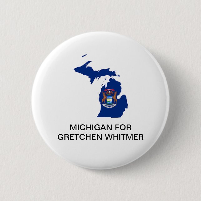 MICHIGAN for GRETCHEN WHITMER GOVERNOR Button Knapp (Framsida)