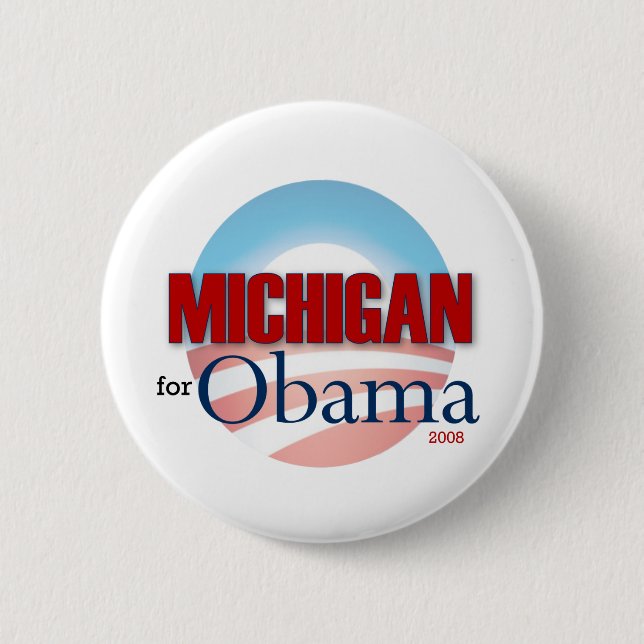 Michigan för Obama Knapp (Framsida)