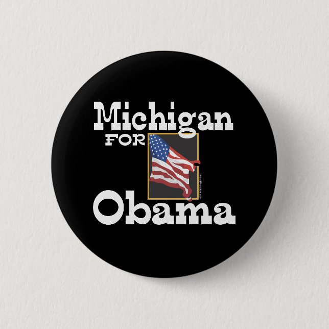 Michigan för Obama knäppas Knapp (Framsida)