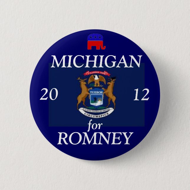 Michigan för Romney 2012 Knapp (Framsida)