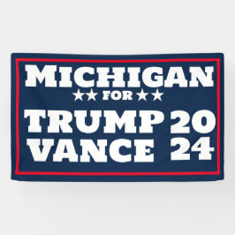 Michigan for Trump Vance 2024 Banner